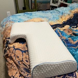 Couple cuddling pillow